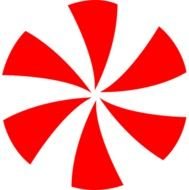 Red And White Peppermint Pinwheel Free