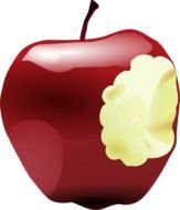 Clipart Banana Peel Apple Half Seeds