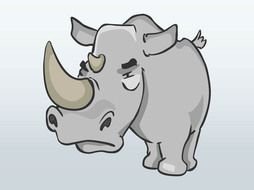 drawing of a rhino