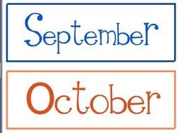 rectangle month names