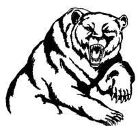 Clipart of aggressive bear