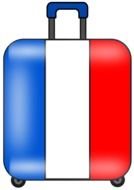 Colorful bag with the French Flag clipart