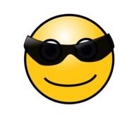 Smiley in sunglasses drawing