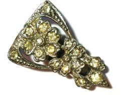 sparkling fur clip with rhinestones