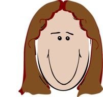 Cartoon Girl With Brown Hair N13