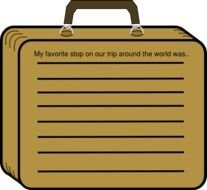Lined Suitcase At Clkercom Vector Online Royalty