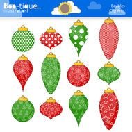 Christmas Baubles Tree From Bootiqueillustrati