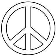 Artistic peace sign drawing