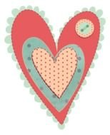 Shabby Chic heart drawing