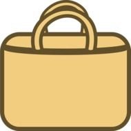 drawing of a yellow briefcase