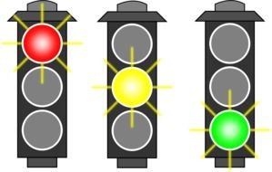 traffic lights with different lights