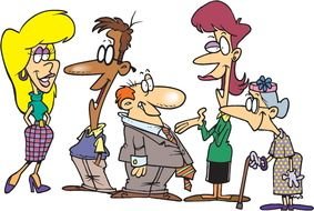 Clip art of Group Of Cartoon Characters