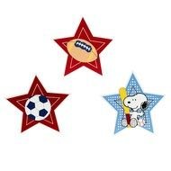 stars with Snoopy and soccer balls