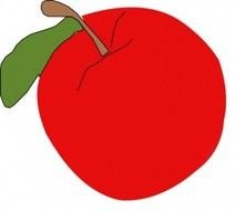 Clipart of red apple