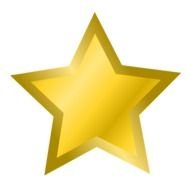Trophy gold star drawing