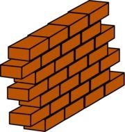 Orange Brick Wall At Clkercom Vector Online clipart