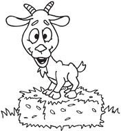 black and white clipart funny goat