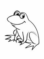 painted white cartoon frog
