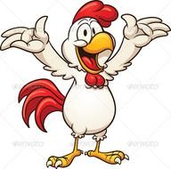 Happy Cartoon Chicken Animals Characters