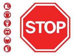 sign stop drawing