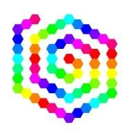 60 Hexagon Spiral Svg Vector clipart