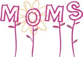 Clip art of moms and flowers