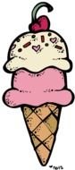 drawn ice cream cone with cherry