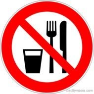 Do Not Eat Or Drink Symbol