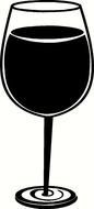 black Wine Glass drawing