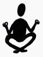 black match man in yoga pose