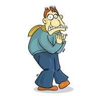 old man in the cold as a graphic image