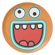Goofy Monster Face Plate For Kids