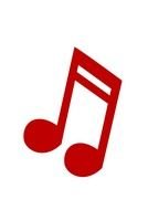 Red Music Notes drawing