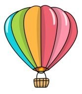 clipart of the colorful hot air balloon