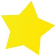 Drawing of the yellow star clipart