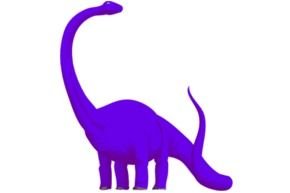 Dinosaur With Long Curved Neck Vector