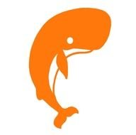 drawing Orange fish