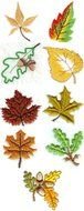 Mini Autumn Leaves, set of Designs for Embroidery Machine