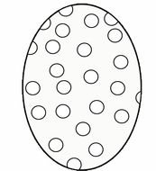 black and white polka dot egg