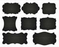 Clip Art &ndash; Chalkboard Labels And Frames Myclipartstore