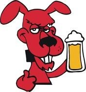 Dog Drinking Beer Cartoon Free