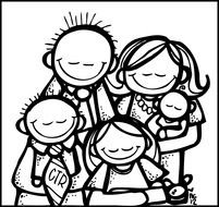 Family as picture for clipart