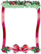 Clipart of Christmas party border