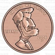 Us Penny Coin Stock Illustration Cartoon Coghill Cartooning