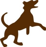 Brown Dog Jumping At Clkercom Vector Online