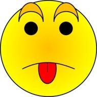 smiley with tongue as graphic illustration