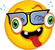 crazy smiley on a white background