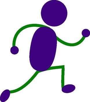 Running Man Purple And Green At Clkercom Vector N2