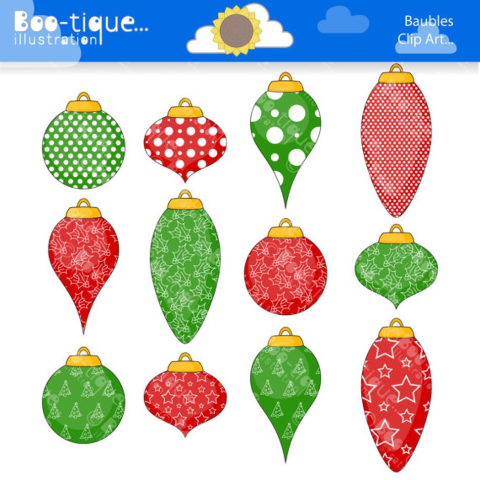 Christmas Baubles Tree From Bootiqueillustrati