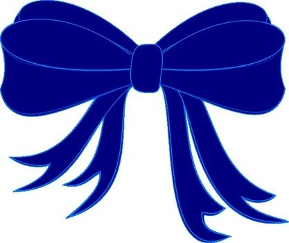 Blue Bow Ribbon At Clkercom Vector Online N2